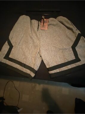 Mitchell & Ness Gray Flecked Sweatpants with Black Waistband